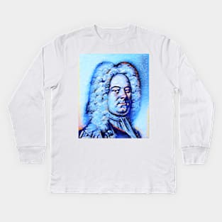 George Frideric Handel Portrait | George Frideric Handel Artwork | George Frideric Handel Painting 14 Kids Long Sleeve T-Shirt